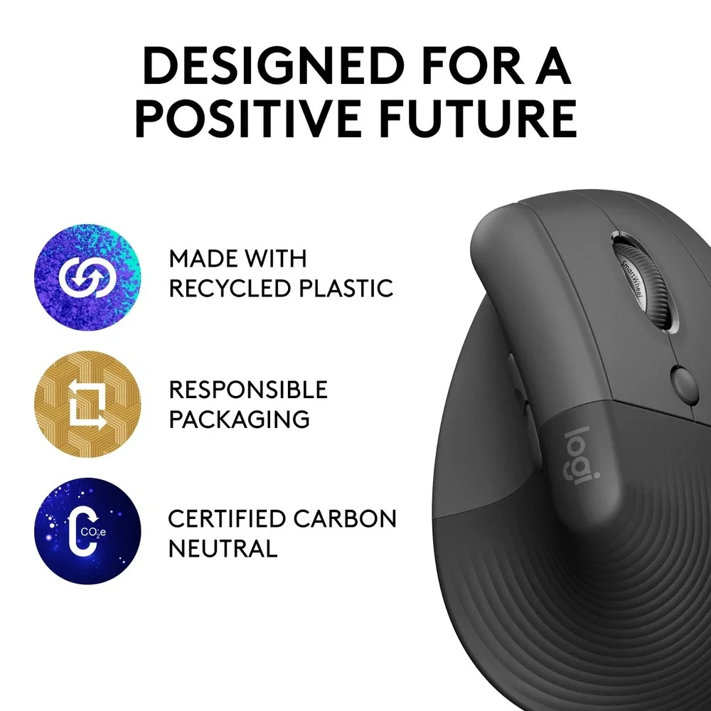 Logitech Lift Wireless Vertical Ergonomic Mouse ( 910-007293 )